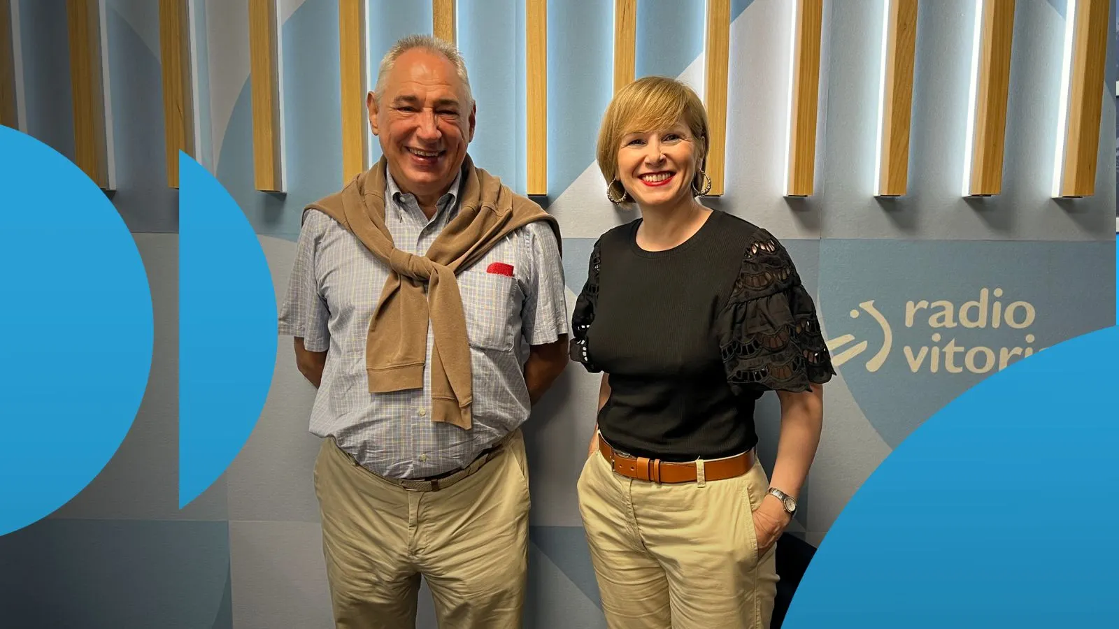 Susana Marqués y José Luis Azkarate, miembros de la Junta de Ensanche XIX, asociación de vecinos del centro de Vitoria