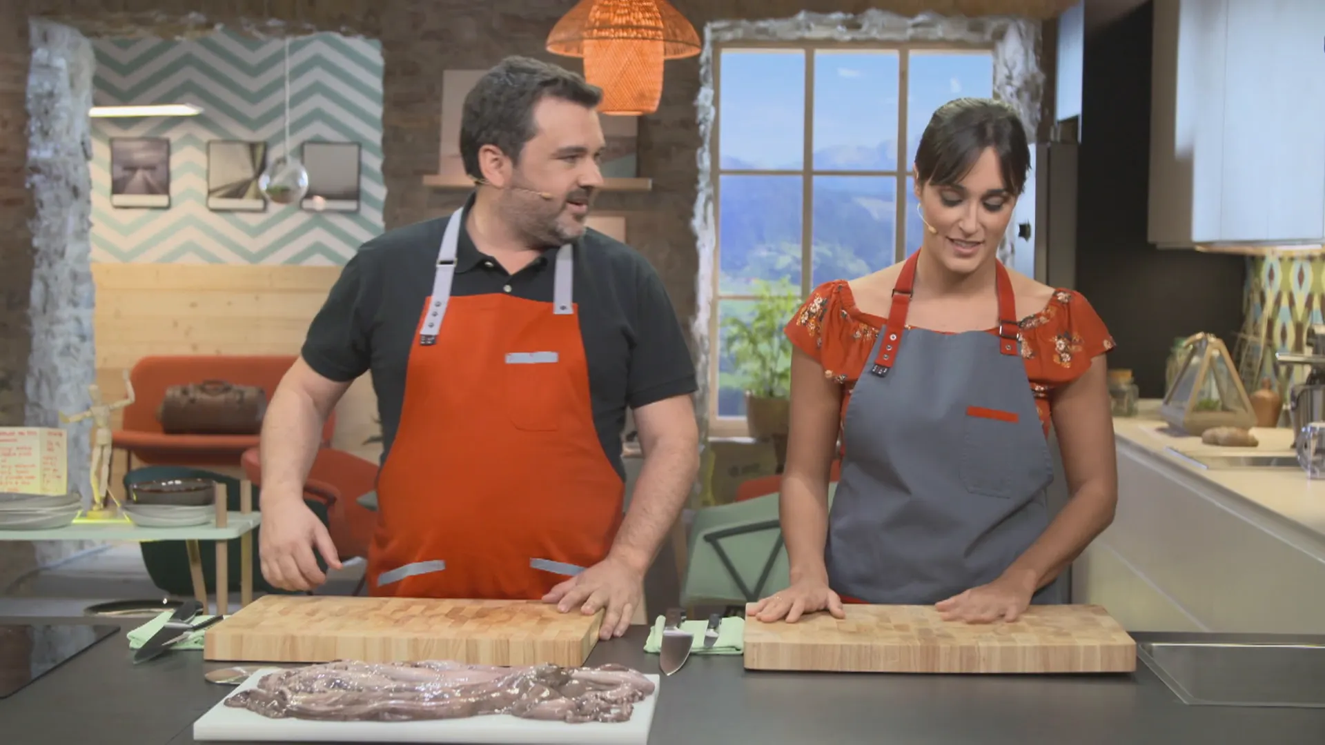 Pulpo con papas arrugadas y mayonesa de pimentón y choricero