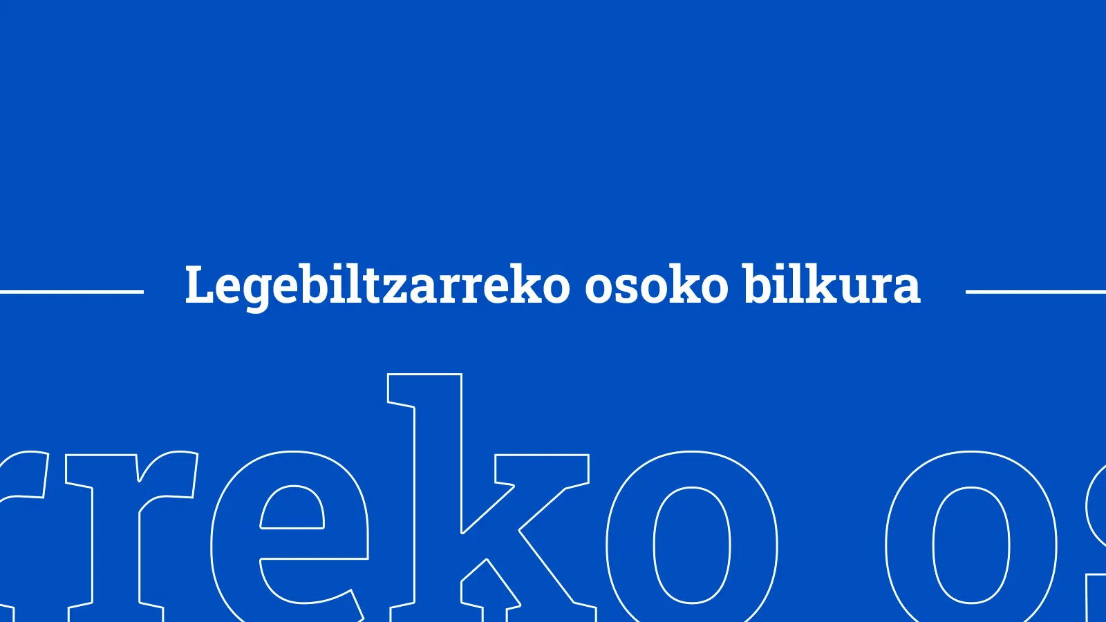Legebiltzarreko osoko bilkura